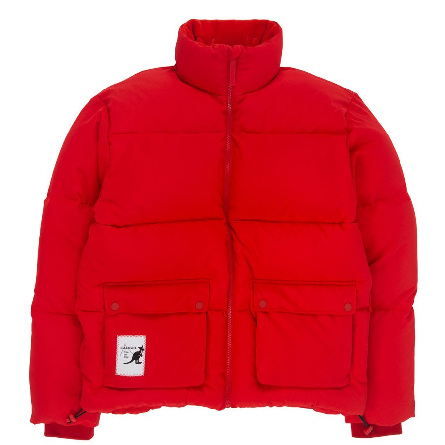 Patch Pocket Down Jacket - Flame Scarlet / L