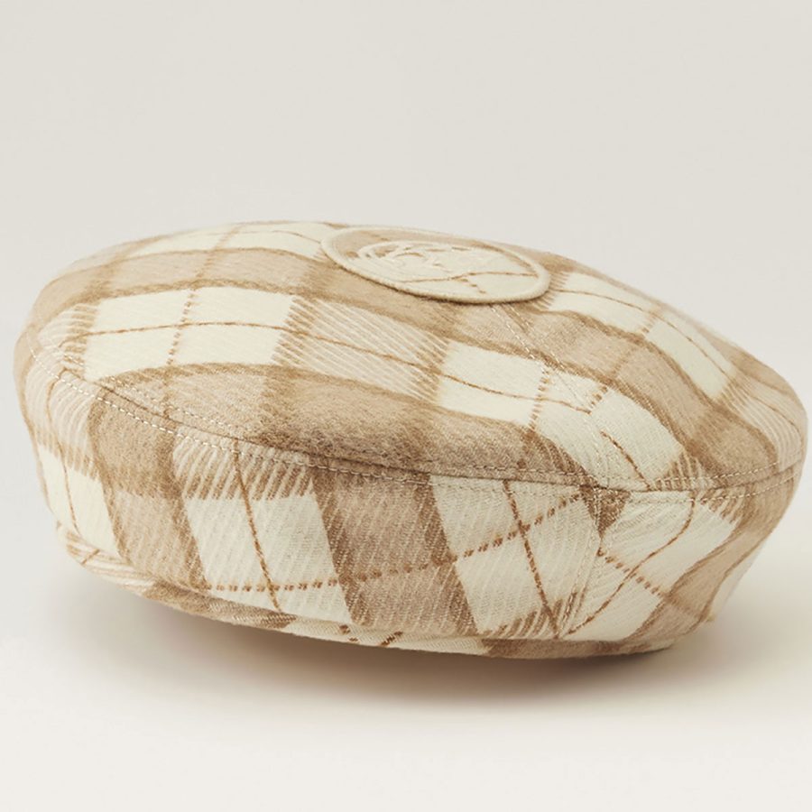 Pearson Beret - Cream Check / 1SFM