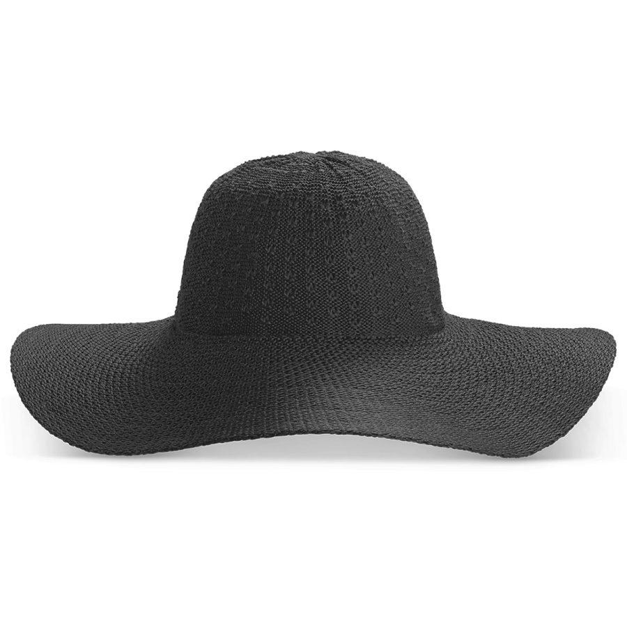 Perla Packable Wide Brim Hat - Black / 1SFM