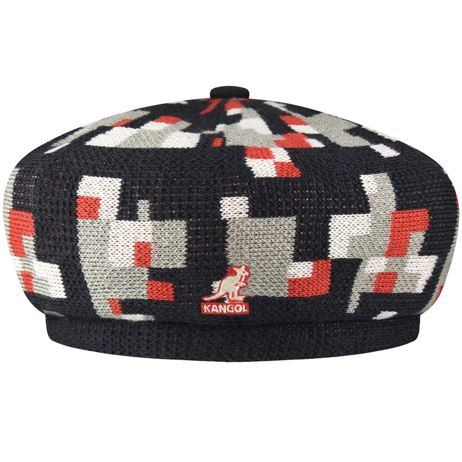 Pixelated Plaid Beret - Deep Springs/Nickel/S