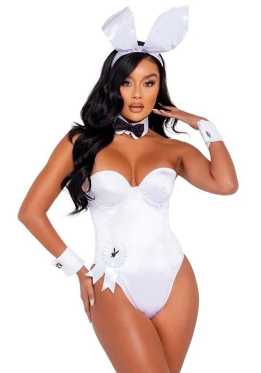 Playboy Women's White Bunny Costume