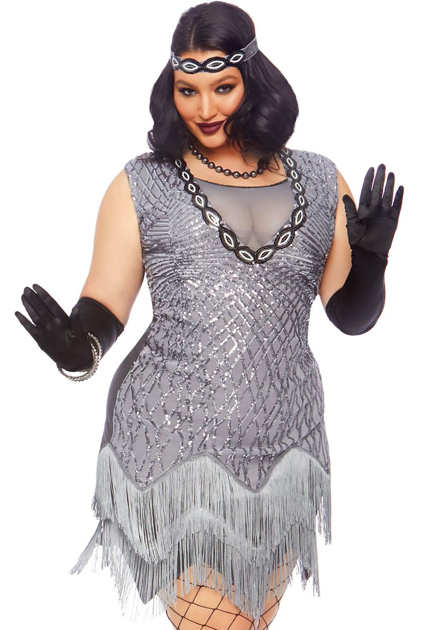 Plus Size Adult's Roaring Roxy Flapper Costume