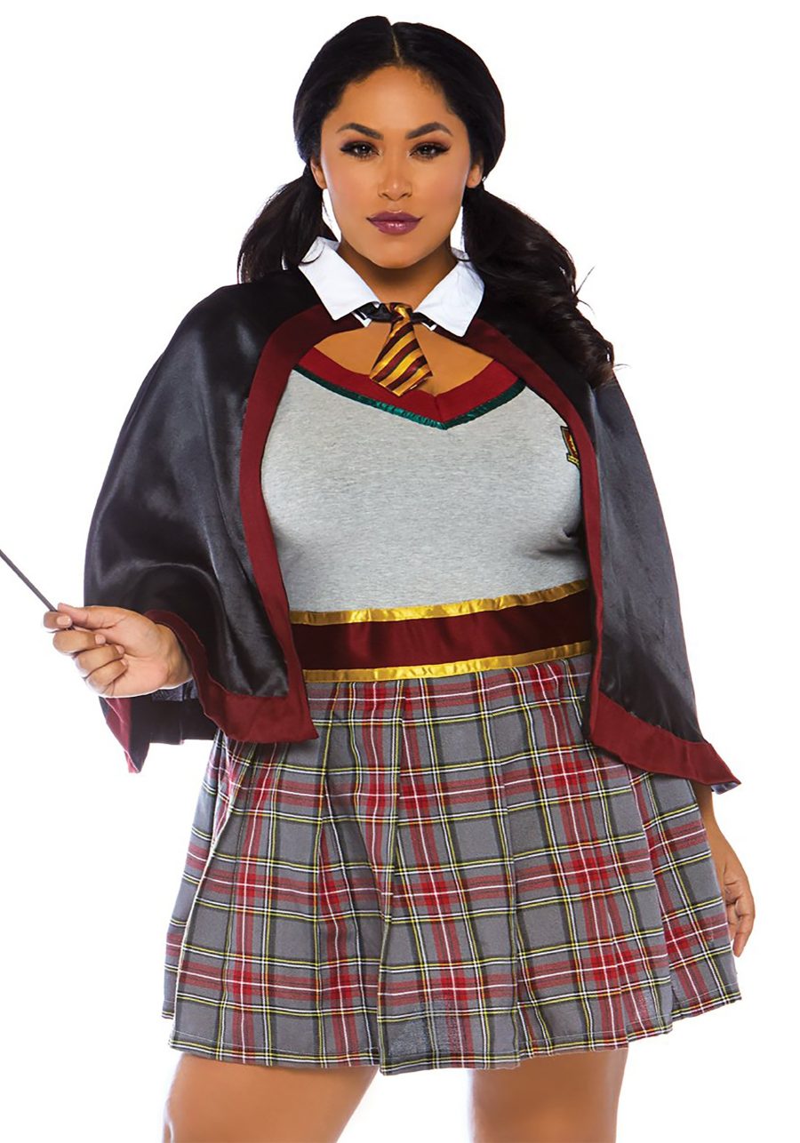 Plus Size Adult's Spell Casting School Girl Costume