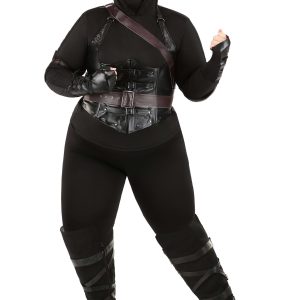 Plus Size Dark Shadow Ninja Assassin Costume for Women