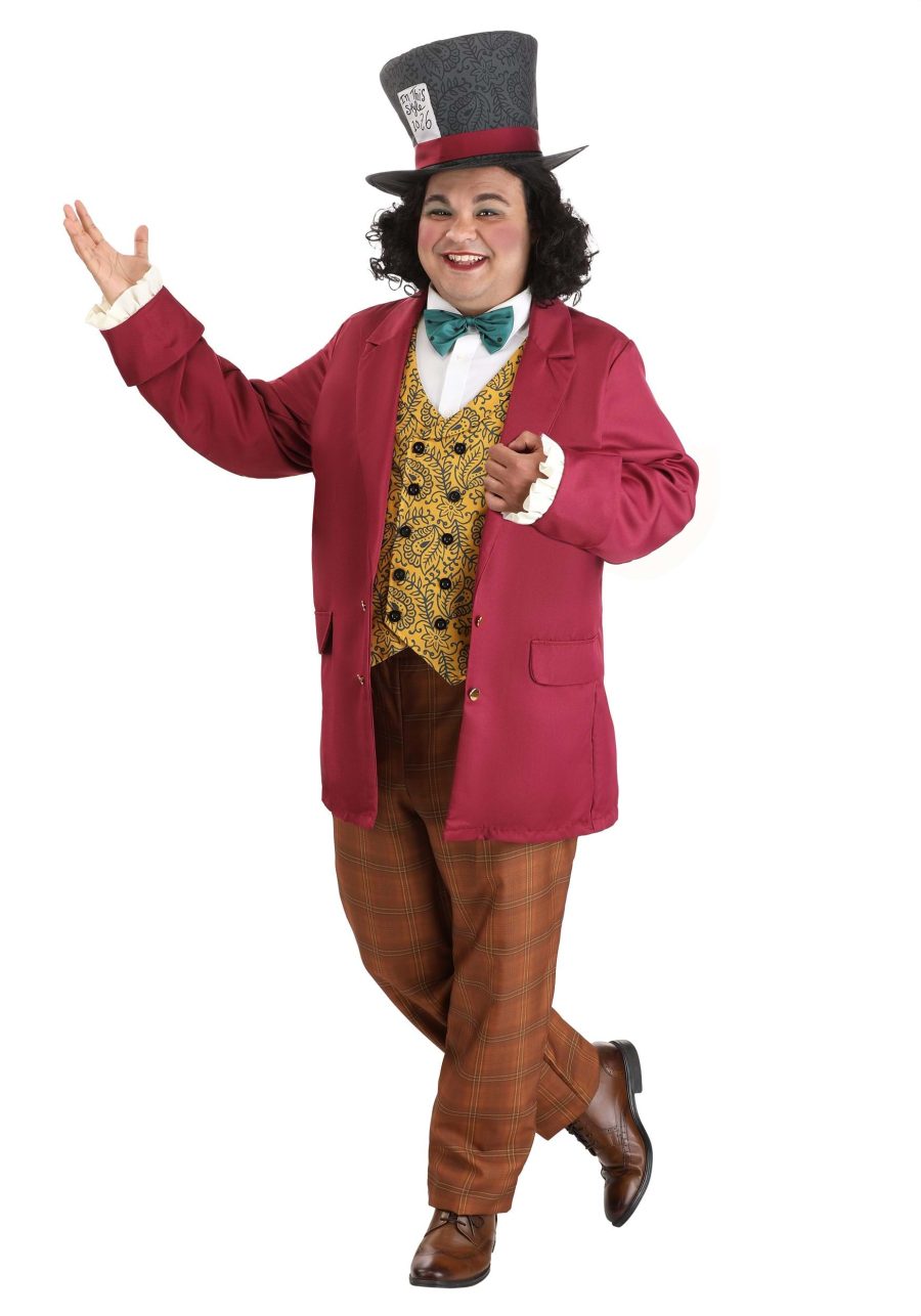 Plus Size Mad Hatter Men's Costume