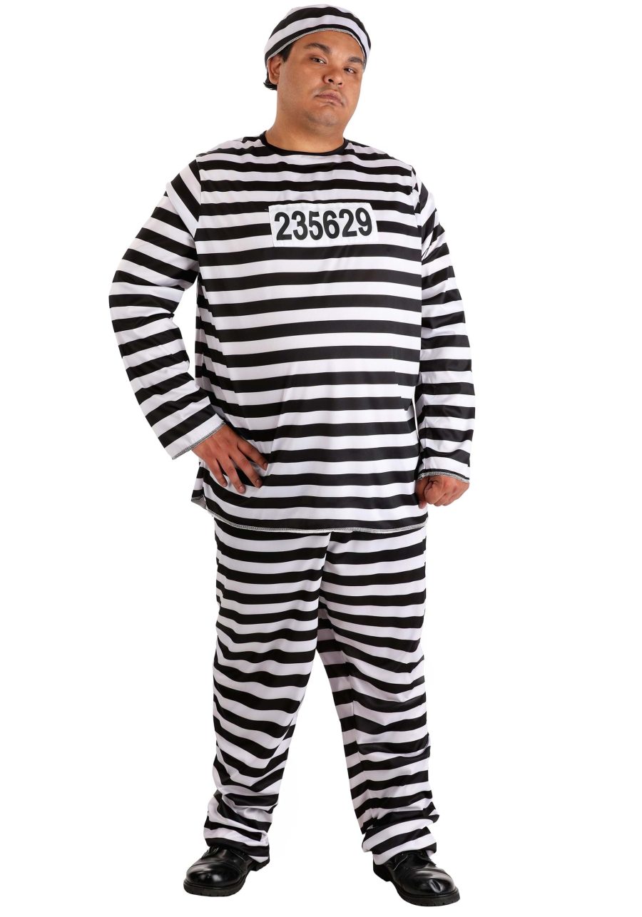 Plus Size Prisoner Costume for Men