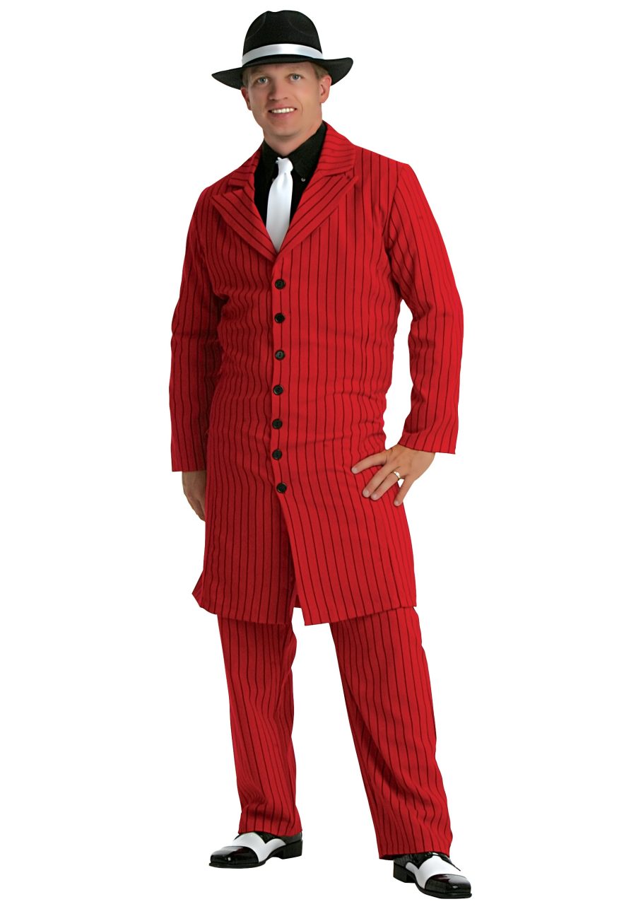 Plus Size Red Gangster Zoot Suit Men's Costume