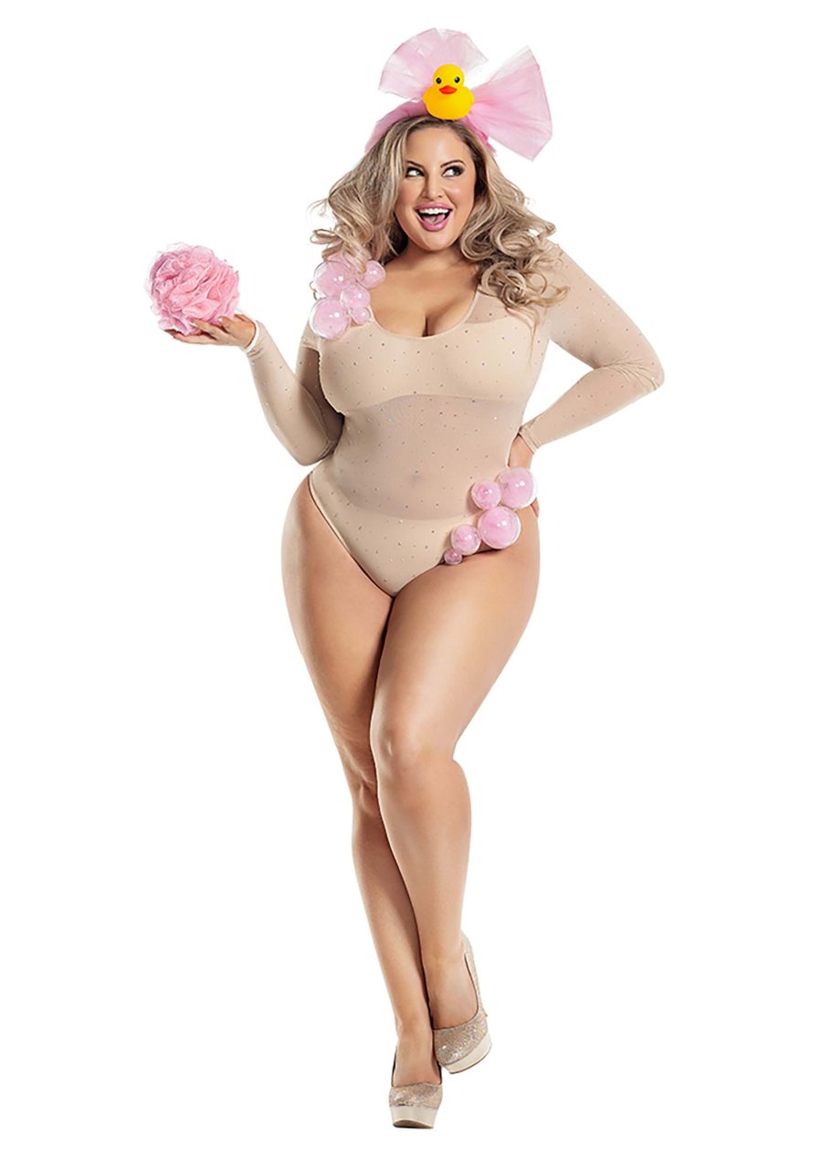 Plus Size Sexy Bubble Bath Babe Costume for Women