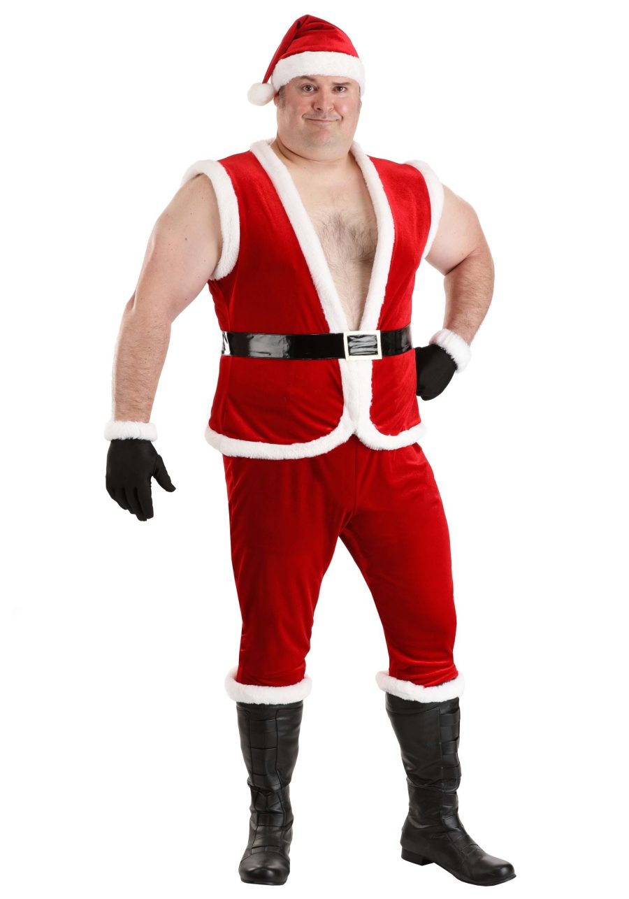 Plus Size Sexy Santa Claus Costume for Men