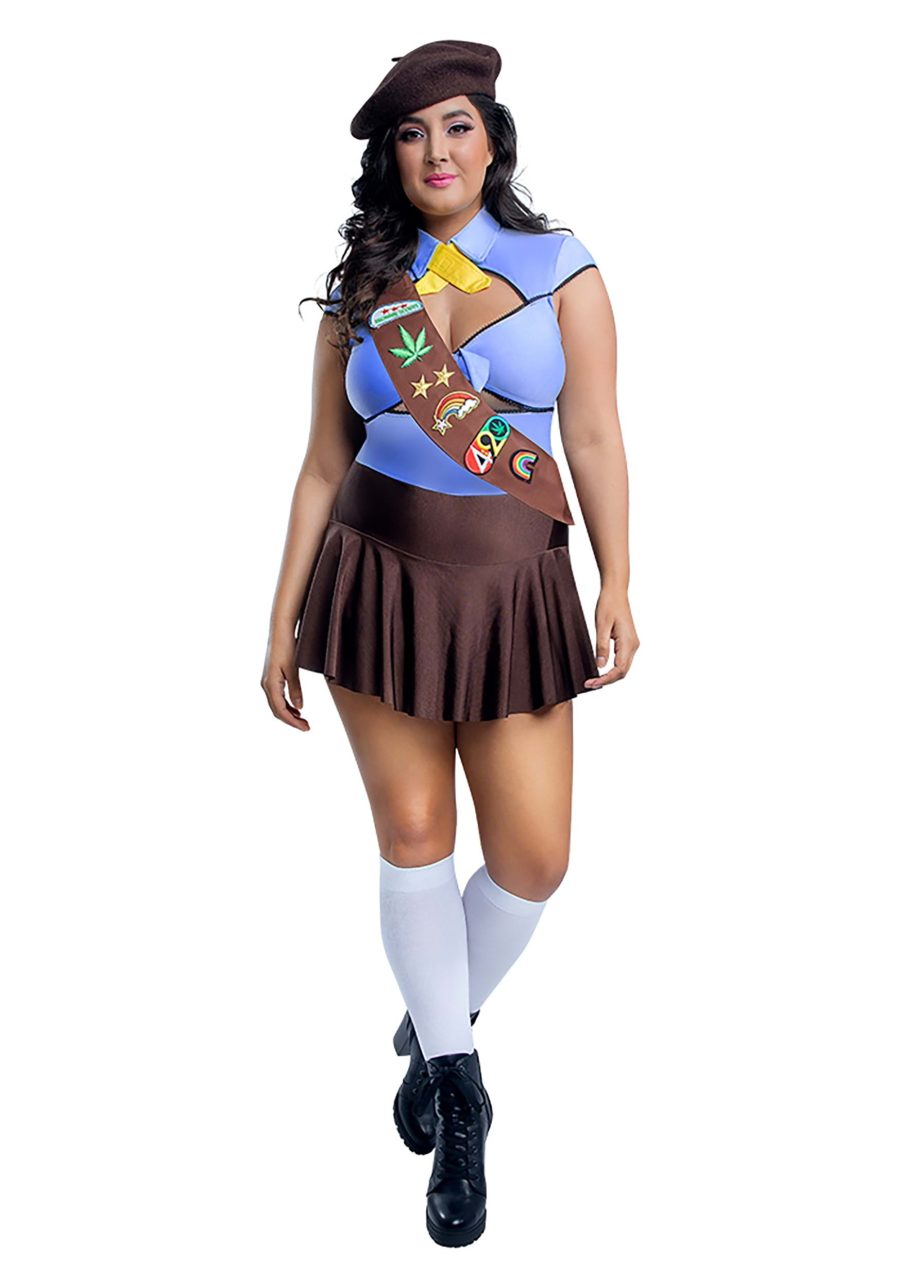 Plus Size Special Brownie Scout Costume for Women