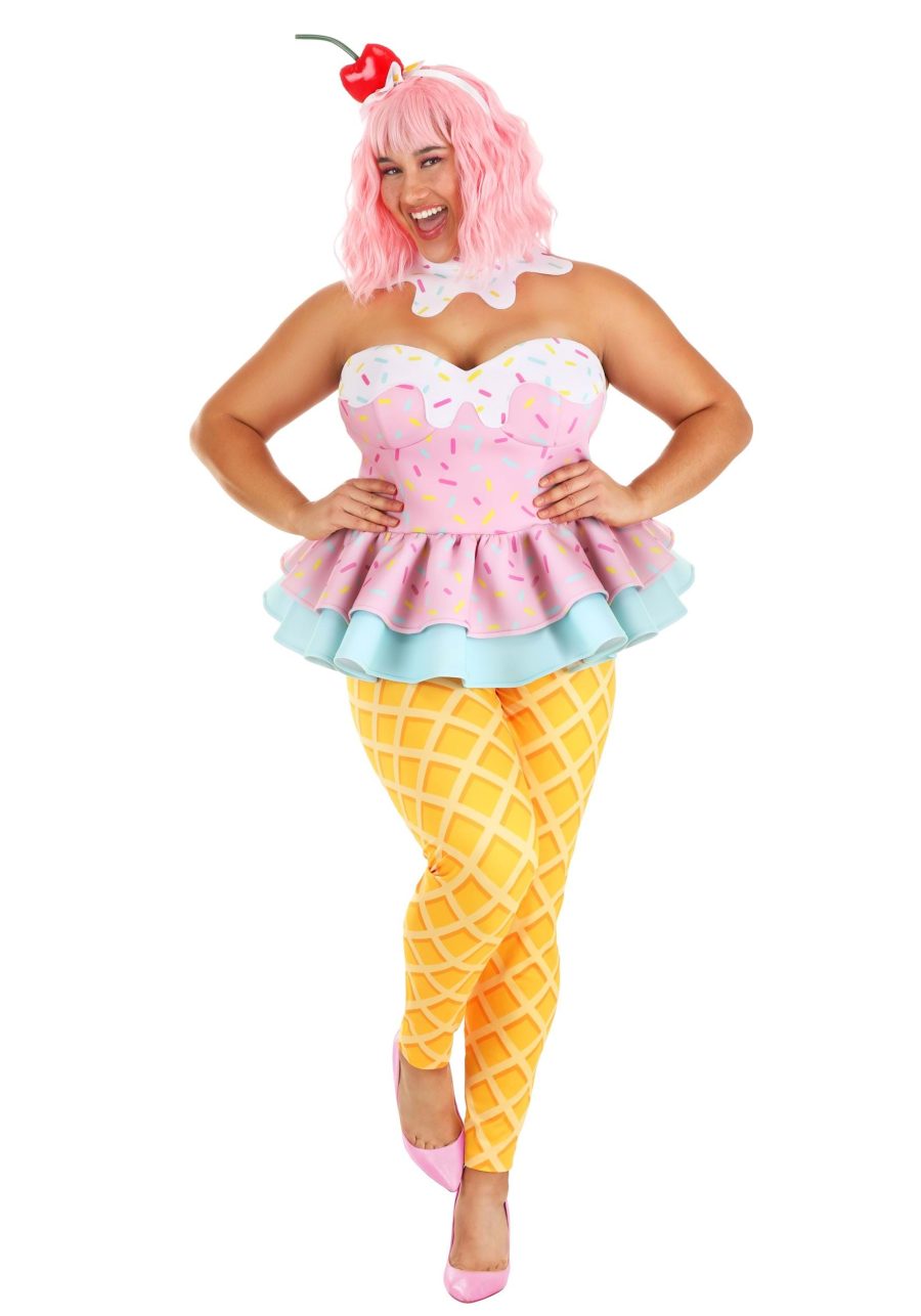 Plus Size Sweet Treat Ice Cream Costume for Women