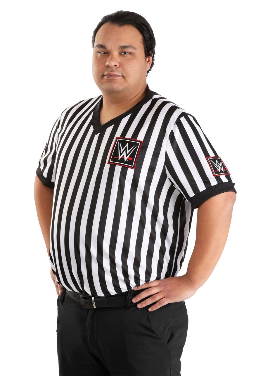 Plus Size WWE Referee Shirt Costume for Men