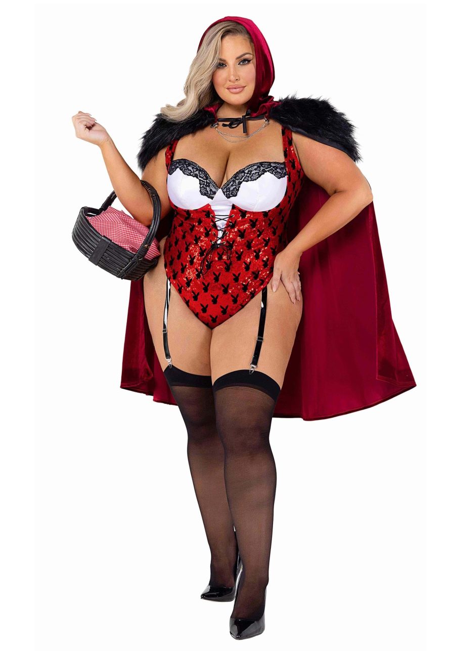 Plus Size Women's Playboy Red Riding Hood Costume