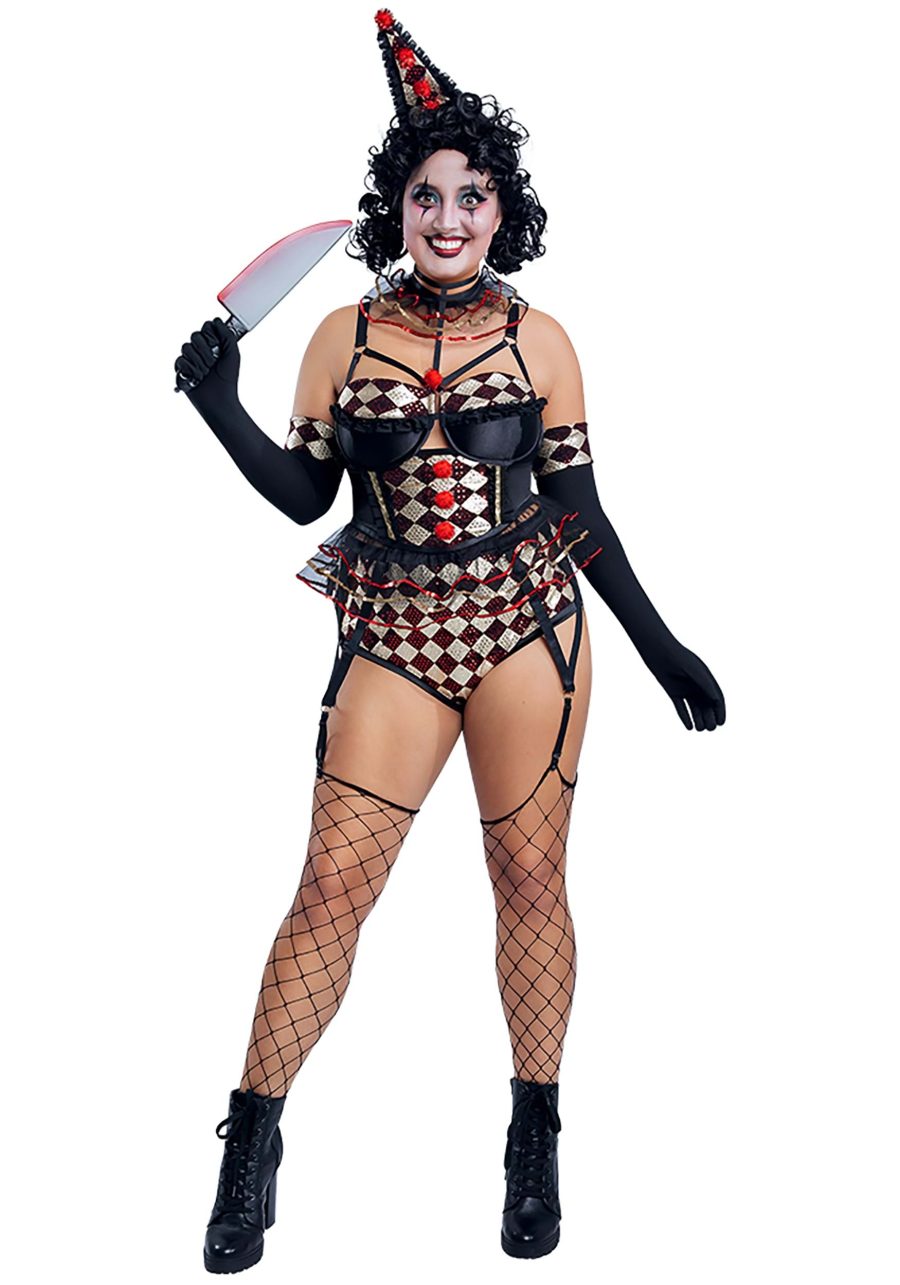 Plus Size Women's Sexy Killer Clown Costume