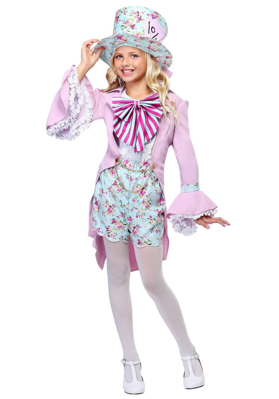 Pretty Mad Hatter Girls Costume