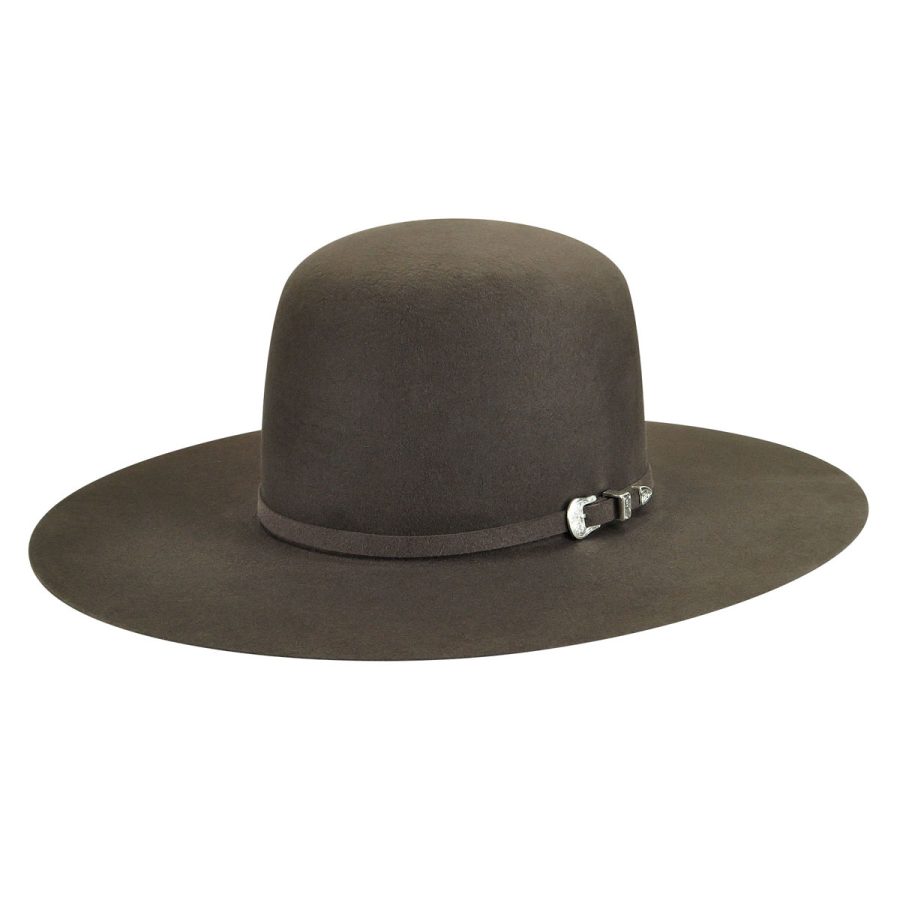 Pro 5X Open Cowboy Western Hat - Brown/6 3/4