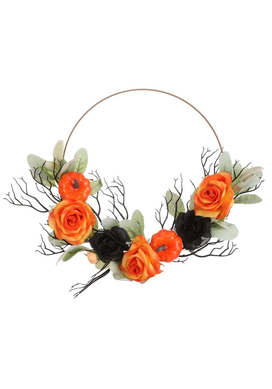 Pumpkin Halloween Flower Wreath Decoration