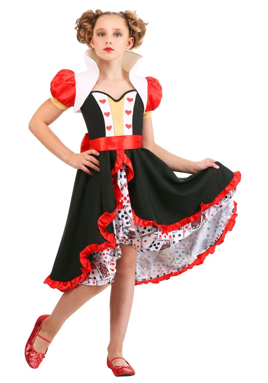 Queen of Hearts Frilly Girl's Costume