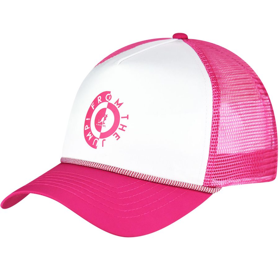 Raver Logo Trucker - Electric Pink/White / 1SFM