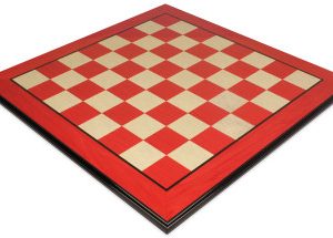 Red & Erable Molded Edge High Gloss Chess Board - 2.75 Squares