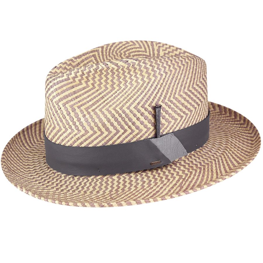 Rene Fedora - Natural/Flint Grey / L