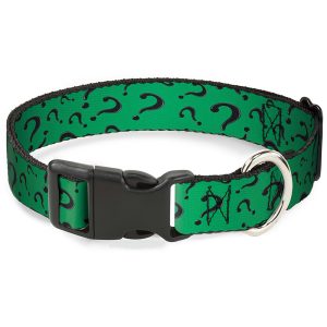 Riddler Question Marks Plastic Clip Pet Collar