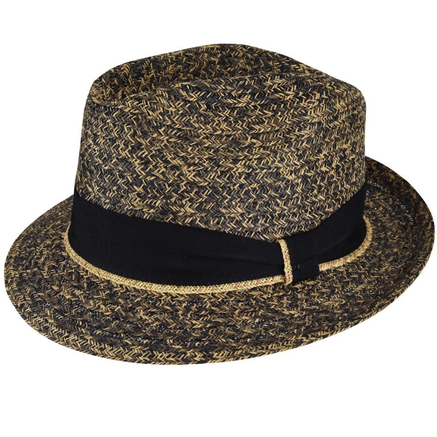 Romeo Raffia Braid Fedora - Black Coffee/M