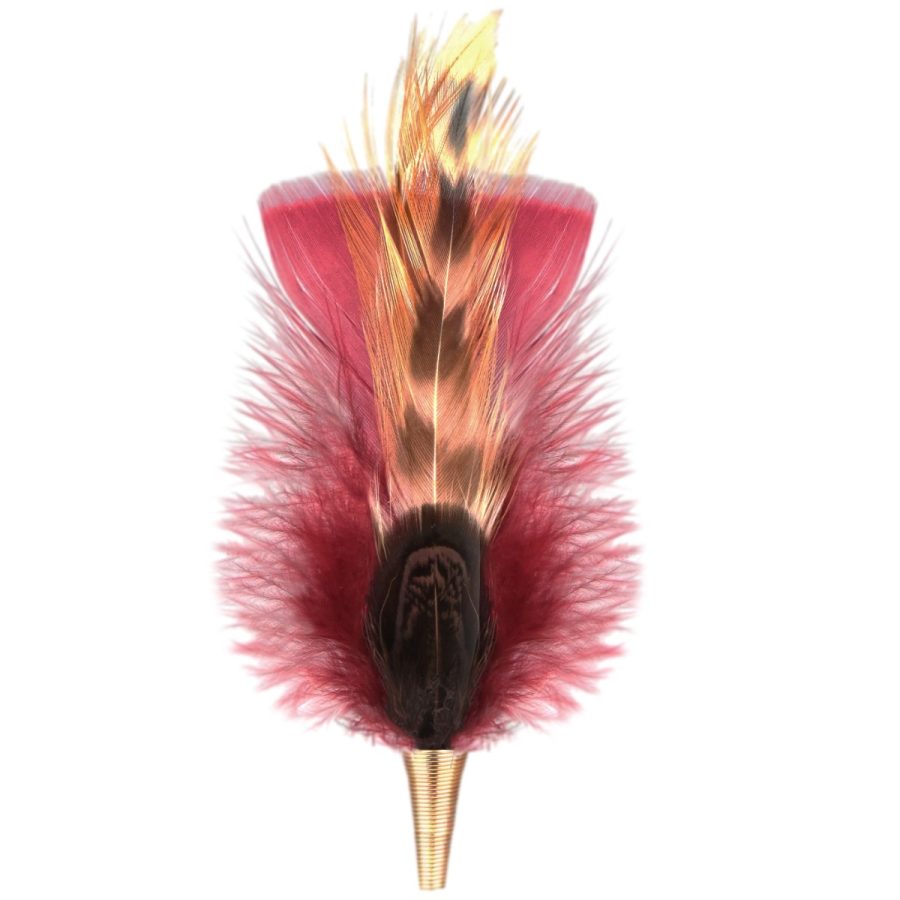 Rust & Brown Feather - Red/MISC