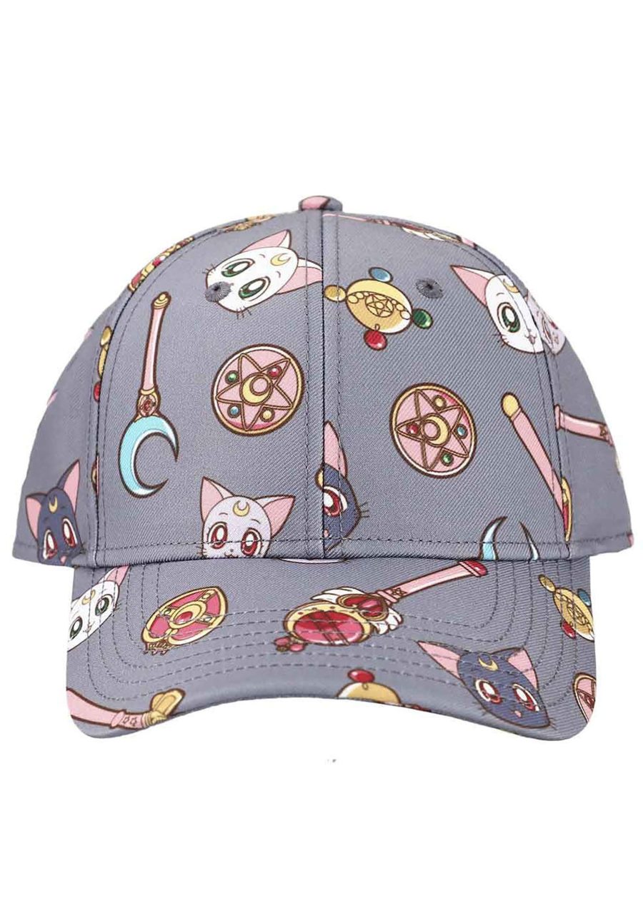 Sailor Moon Luna & Artemis AOP Sublimated Curved Snapback