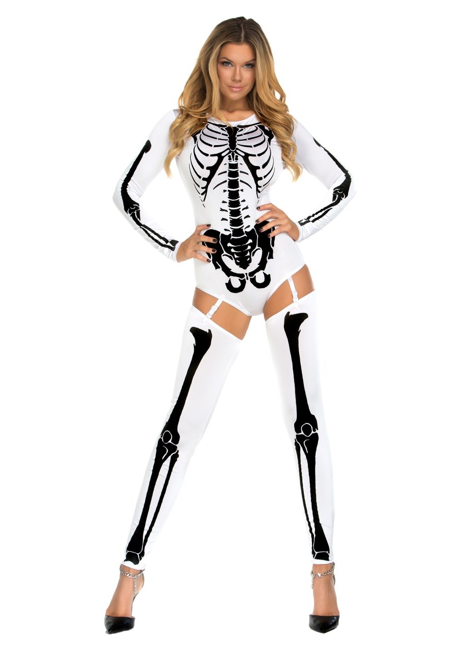 Sexy White Bad to the Bone Women's Costume