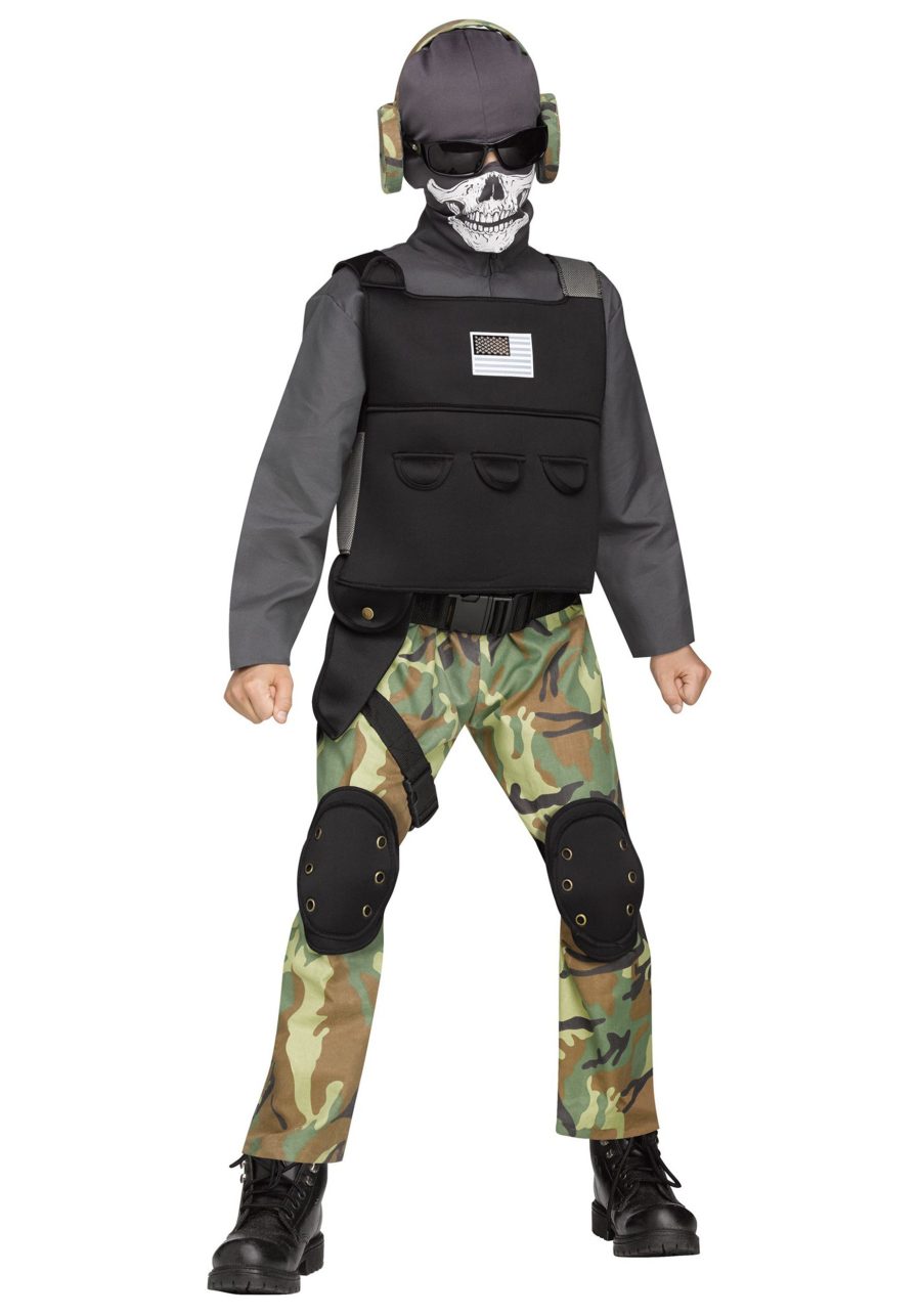 Skull Soldier Kid's Costume