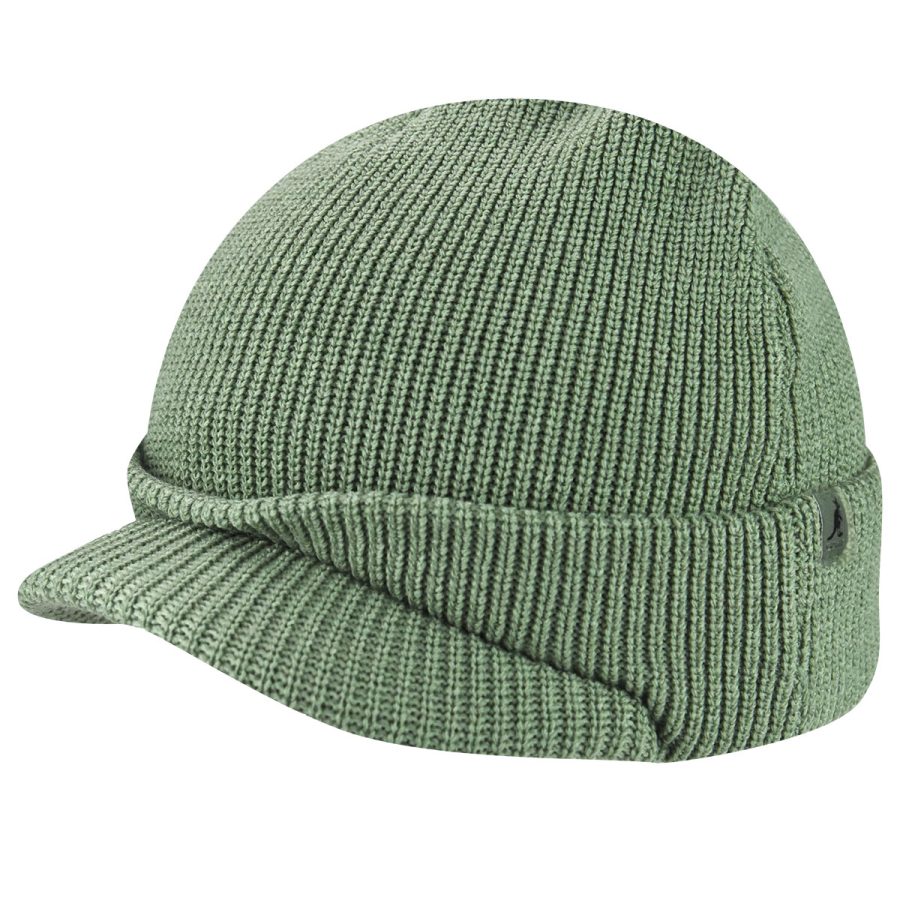 Sliced Peak Beanie - Oil Green/1SFM