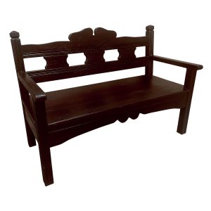 Southwestern Rustic Small Santa Clara Bench with Dark Brown Finish