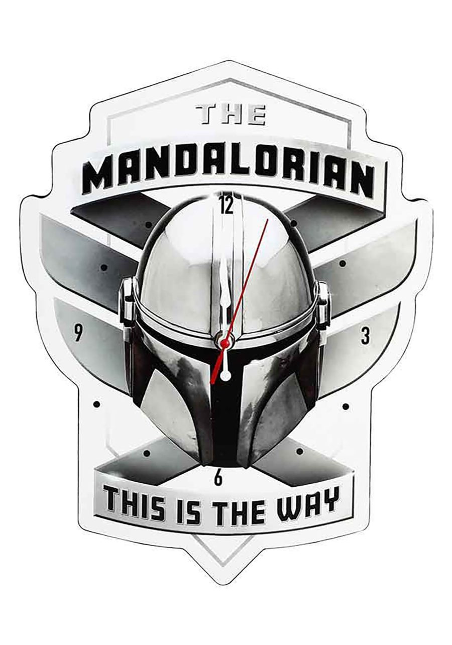 Star Wars The Mandalorian Wood Wall Clock