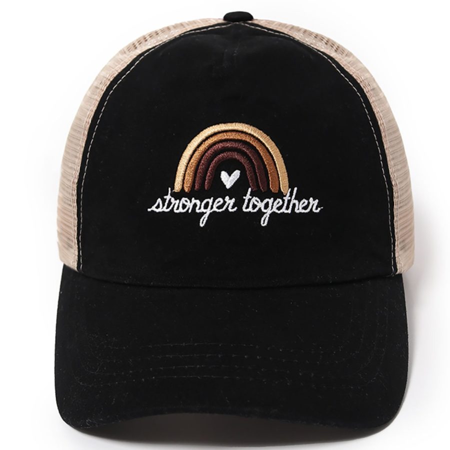 Stronger Together Mesh Back Ponyflo Baseball Cap - Black/1SFM