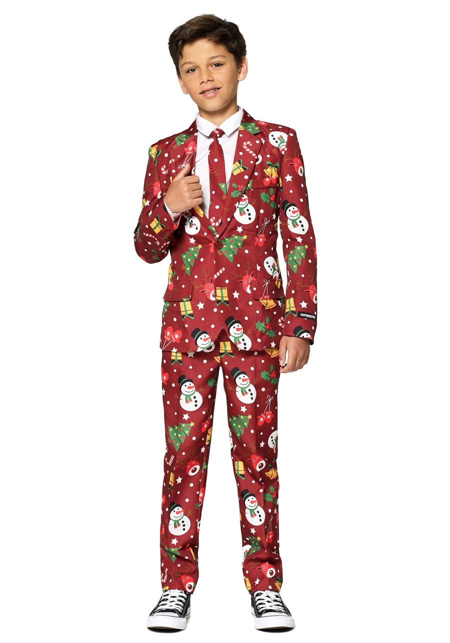 Suitmeister: Christmas Red Light Up Boy's Suit