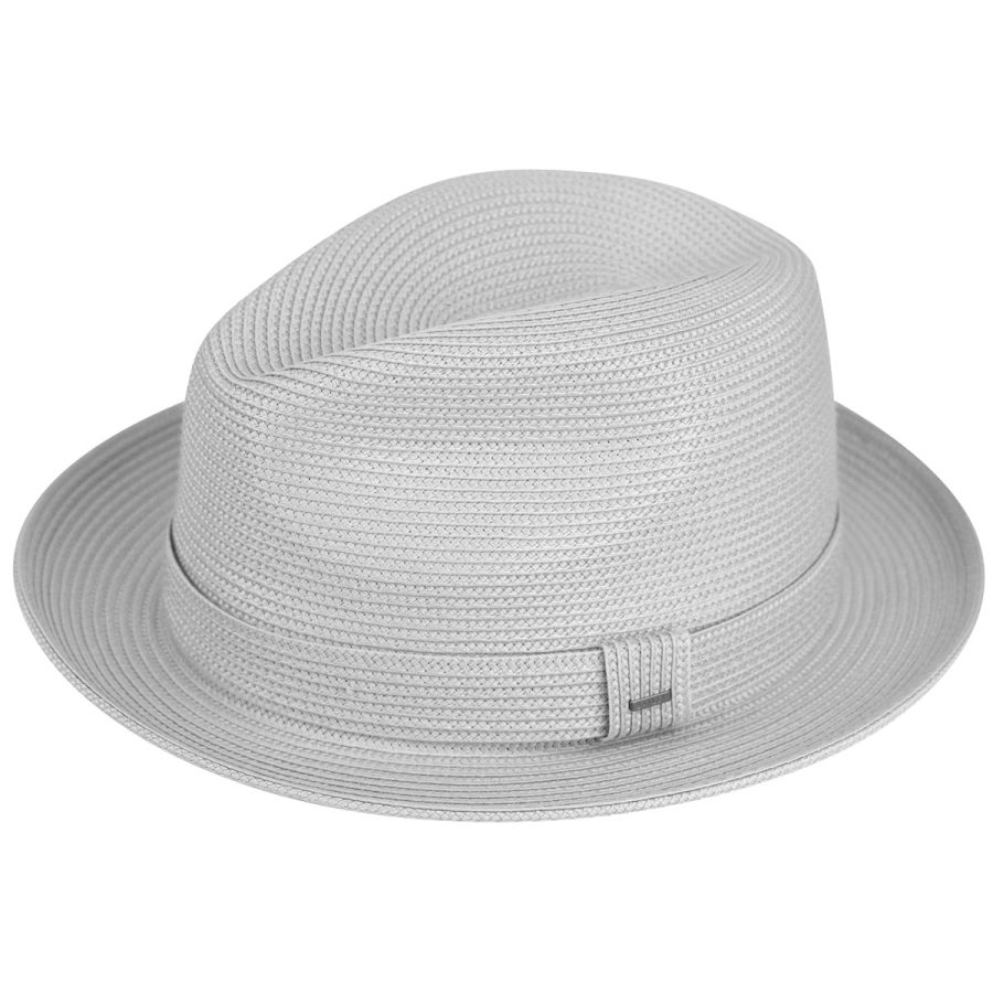 Tate Braided Fedora - Light Grey/S