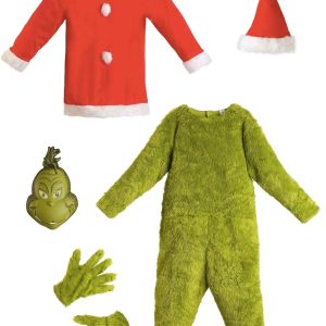 The Grinch Adult Plus Size Santa Deluxe Jumpsuit with Mask