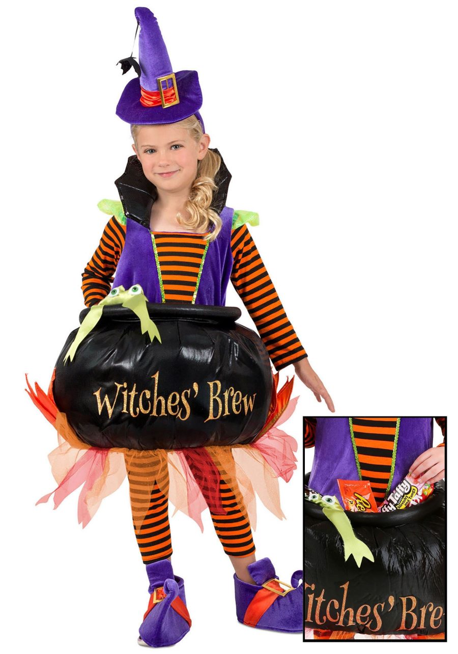 Toddler Candy Catcher Cauldron Witch Costume