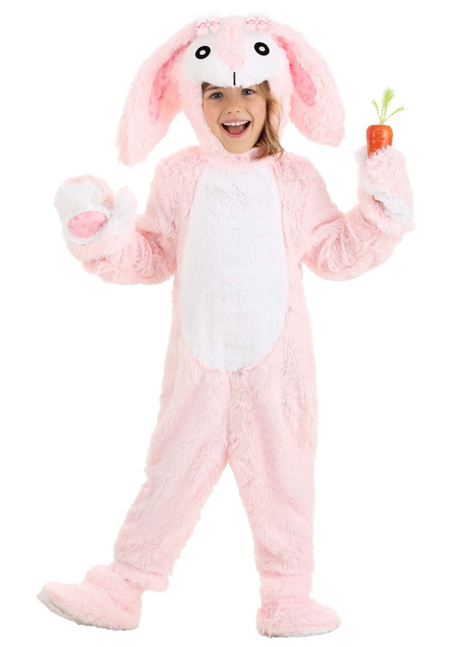 Toddler Fluffy Pink Bunny Costume