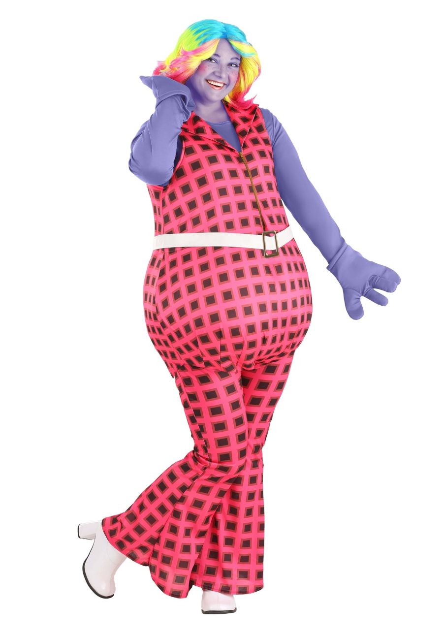 Trolls Women's Plus Size Lady Glitter Sparkles Costume