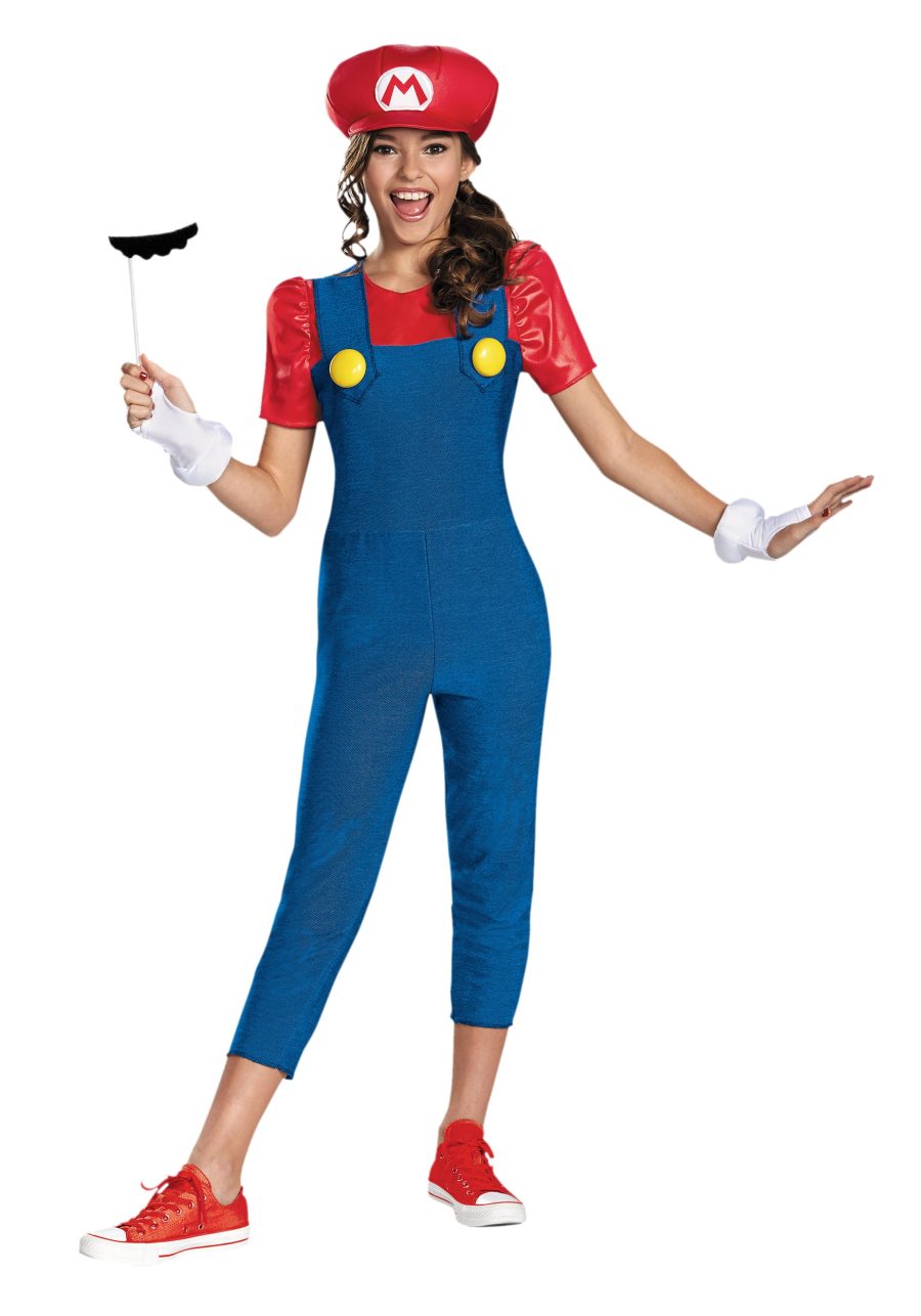 Tween Girl's Mario Costume