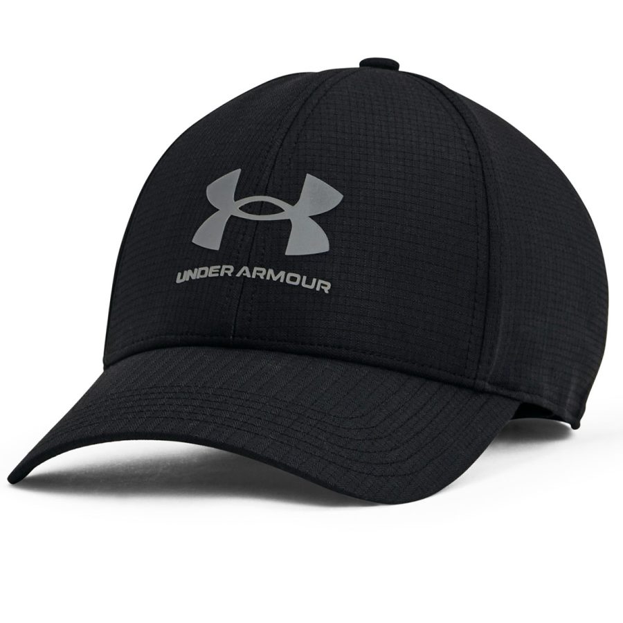 UA ArmourVent Stretch Hat - Black/Pitch Gray/S/M