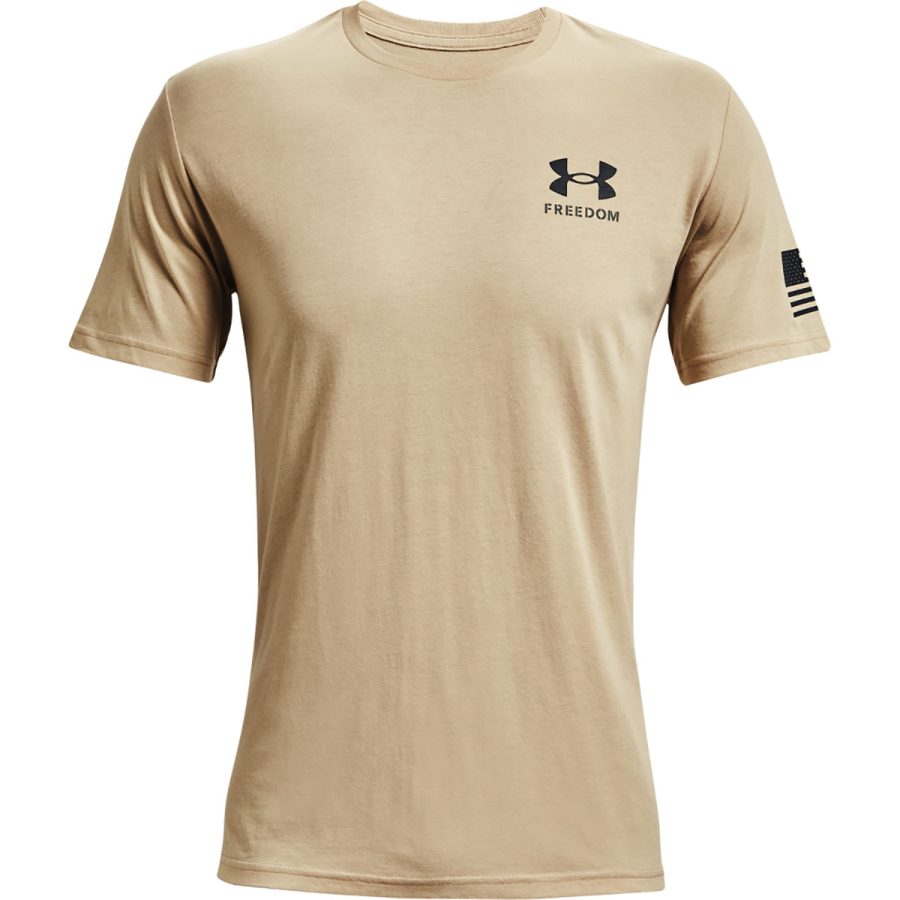 UA Men's Freedom Banner Tee - Desert Sand/Black/M