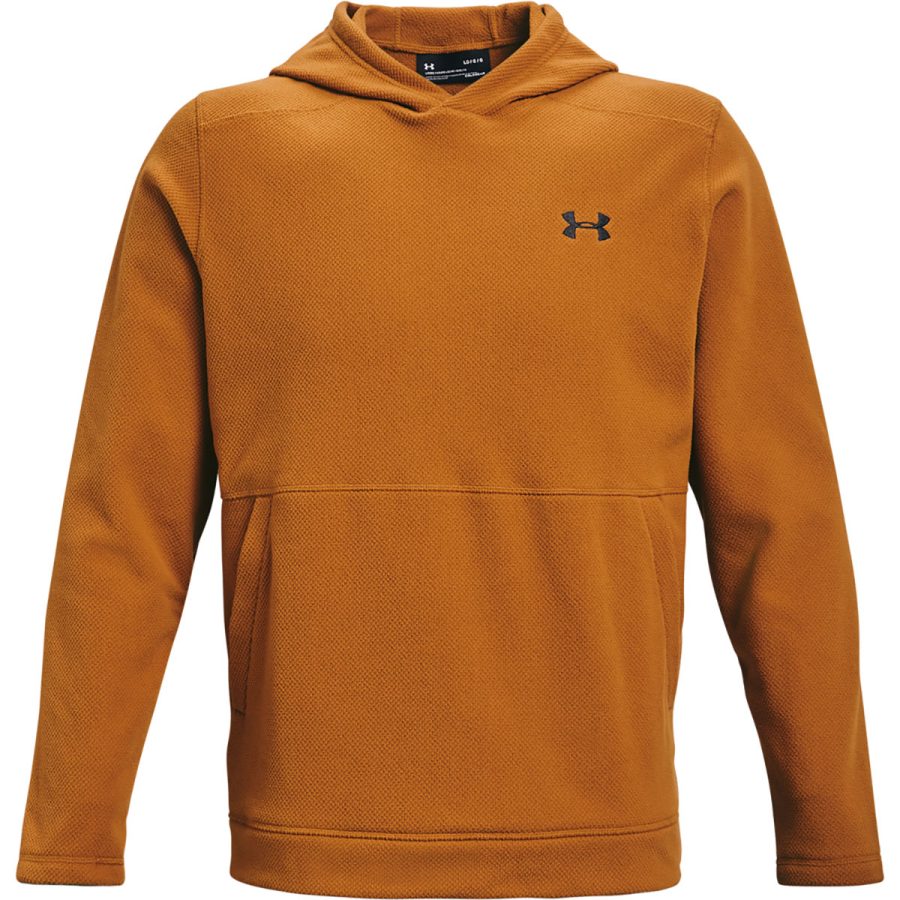 UA Men's OffGrid Fleece Hoodie - Yellow Ochre/Jet Gray/S