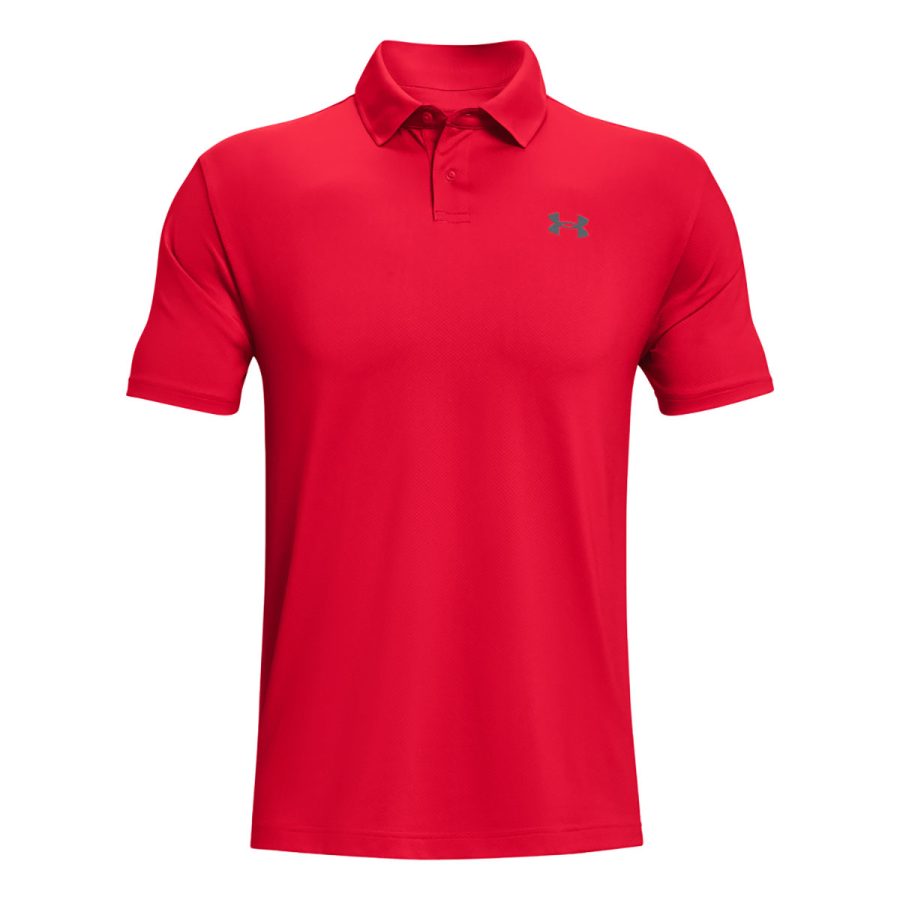 UA Men's Performance Polo - Red/Pitch Grey/M