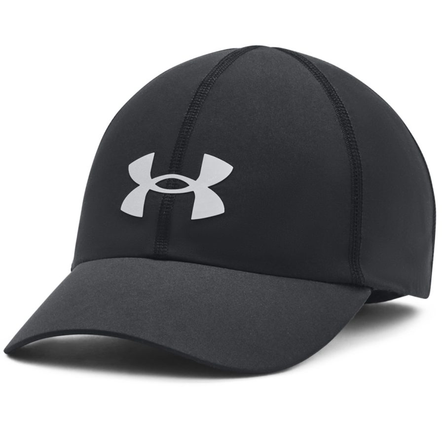 UA Women's Shadow Run Adj Baseball Cap - Black/Black/Reflective/1SFM