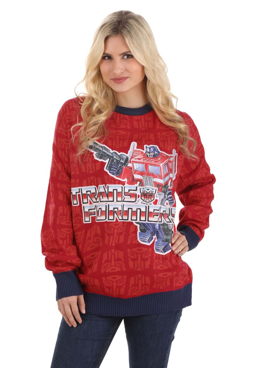 Ugly Christmas Transformers Adult Sweater