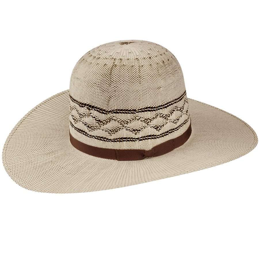 Verdi Open Bangora Cowboy Hat - Ivory/Brown / 6 3/4