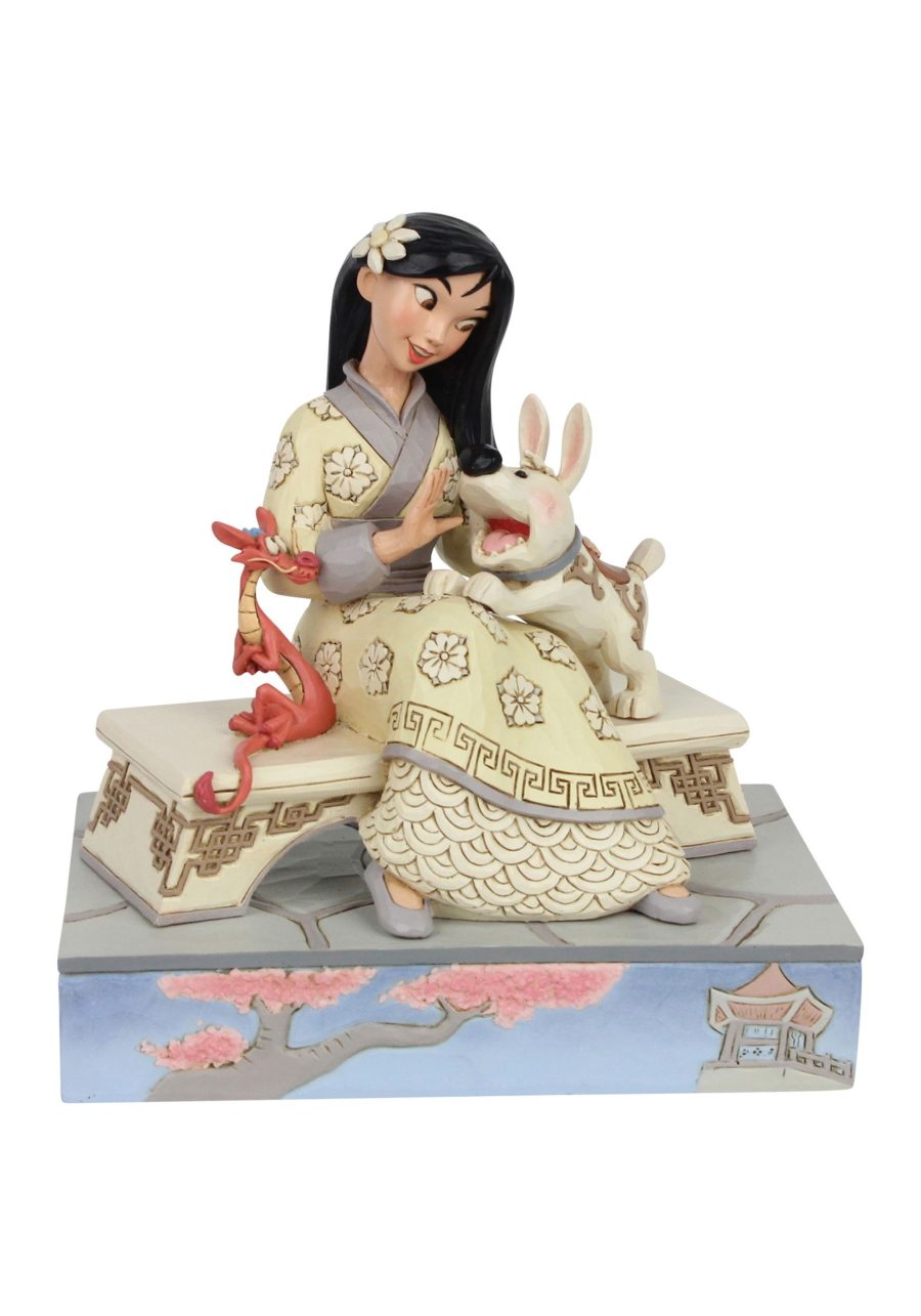 White Woodland Mulan Statue